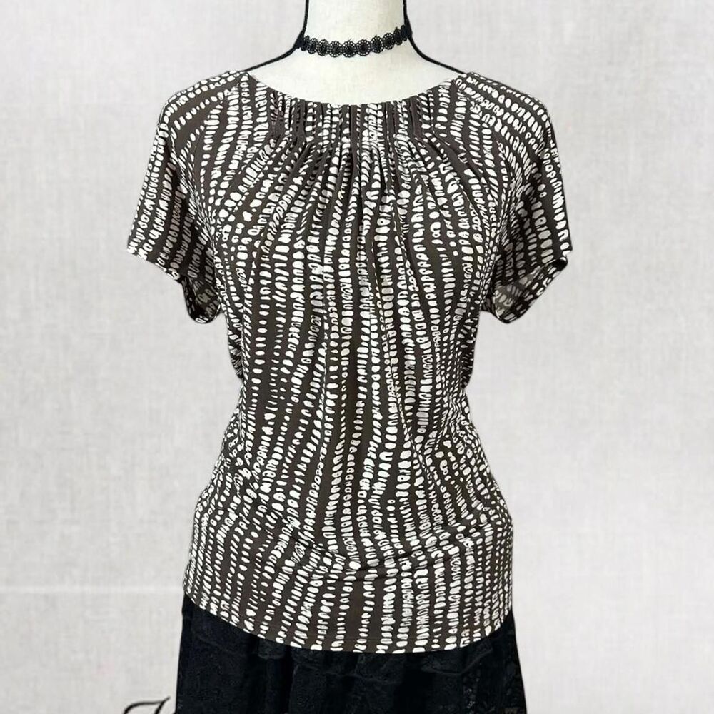 Gothic Boho Abstract Black and White Blouse
